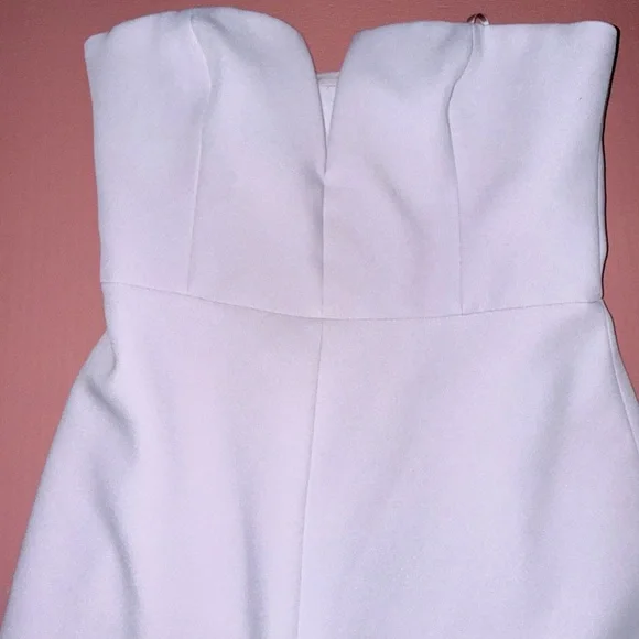 BCBGMaxAzria Lilac Column Strapless Gown w/ Split - Picture 6 of 11